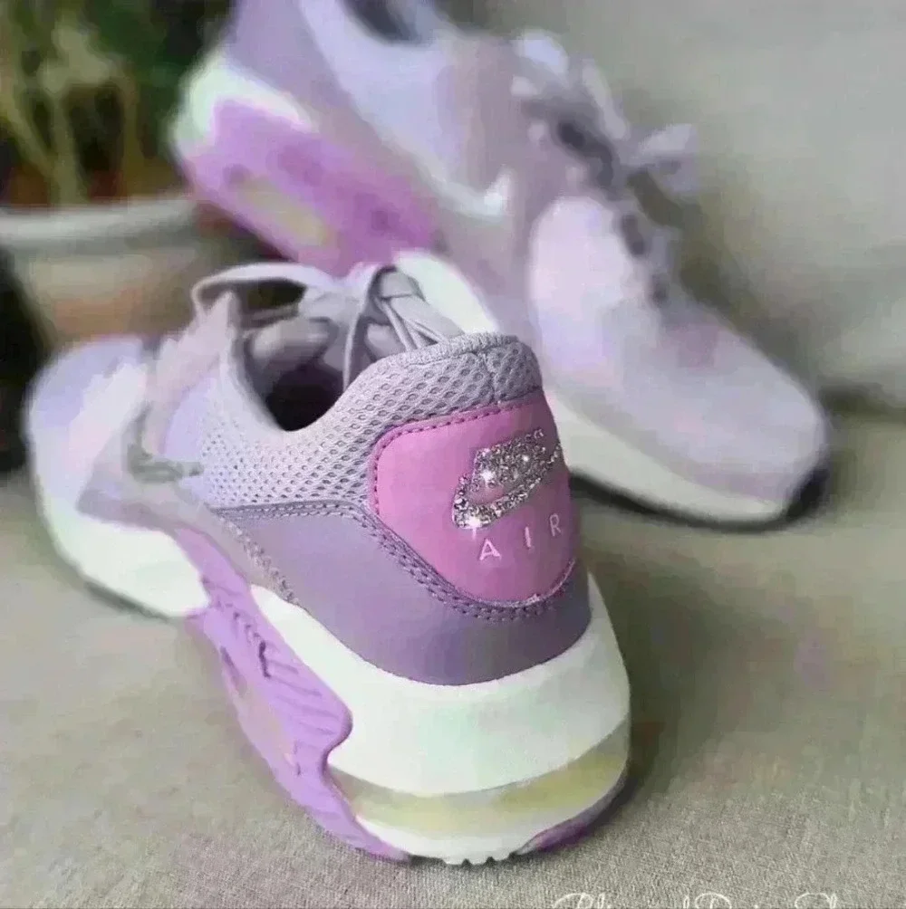 Nike Air Max Excee Womens Purple Sneakers Shoes Made with Swarovski Crystals